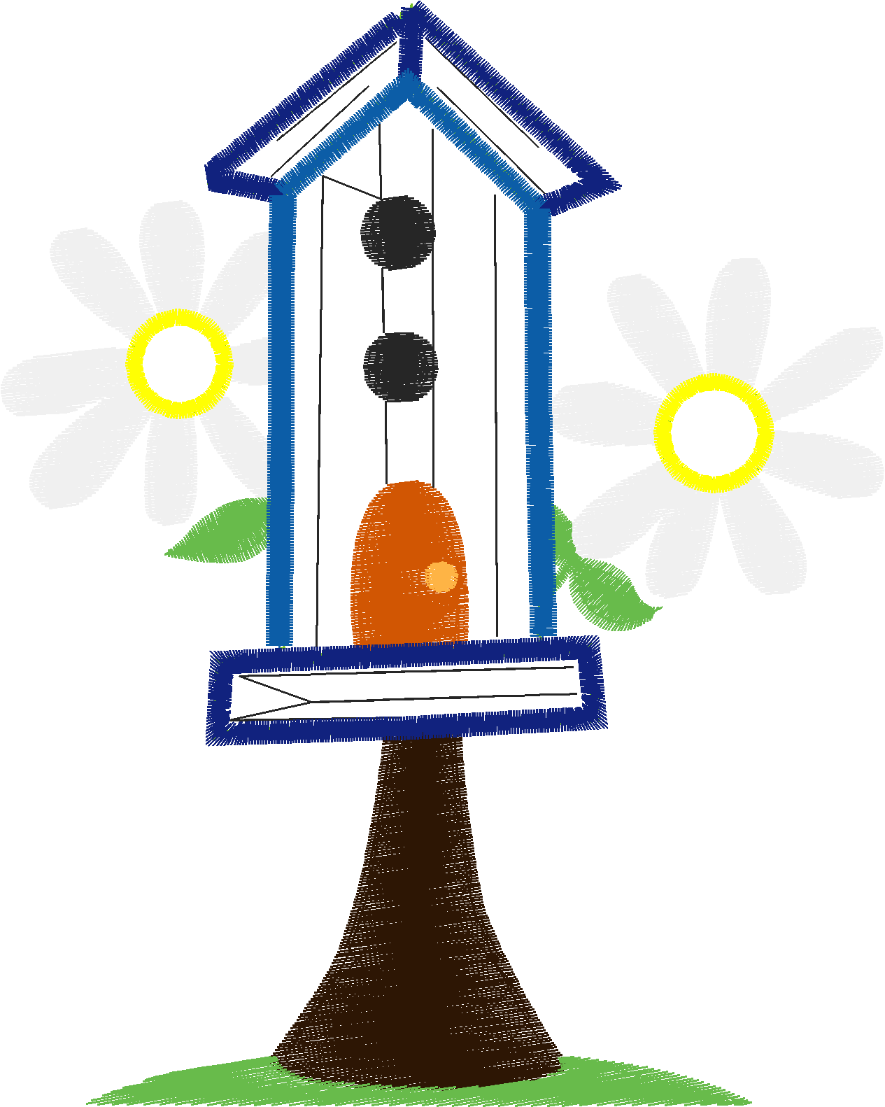 Applique - Bird Houses  (2)