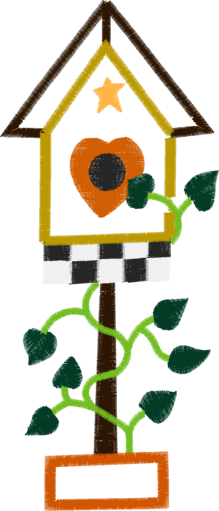 Applique - Bird Houses  (3)