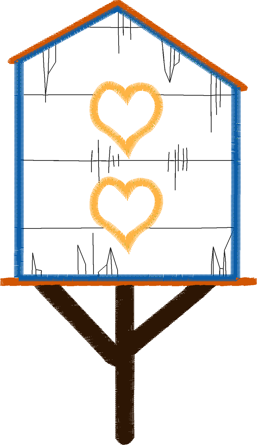 Applique - Bird Houses  (4)