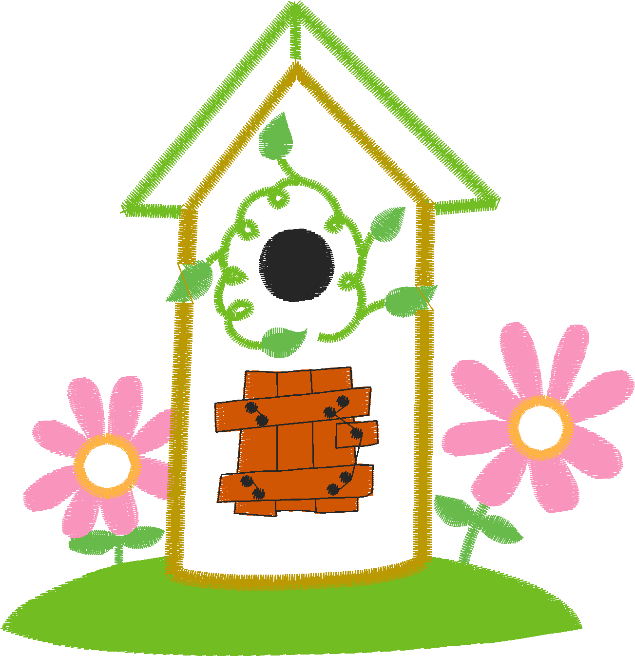 Applique - Bird Houses  (9)