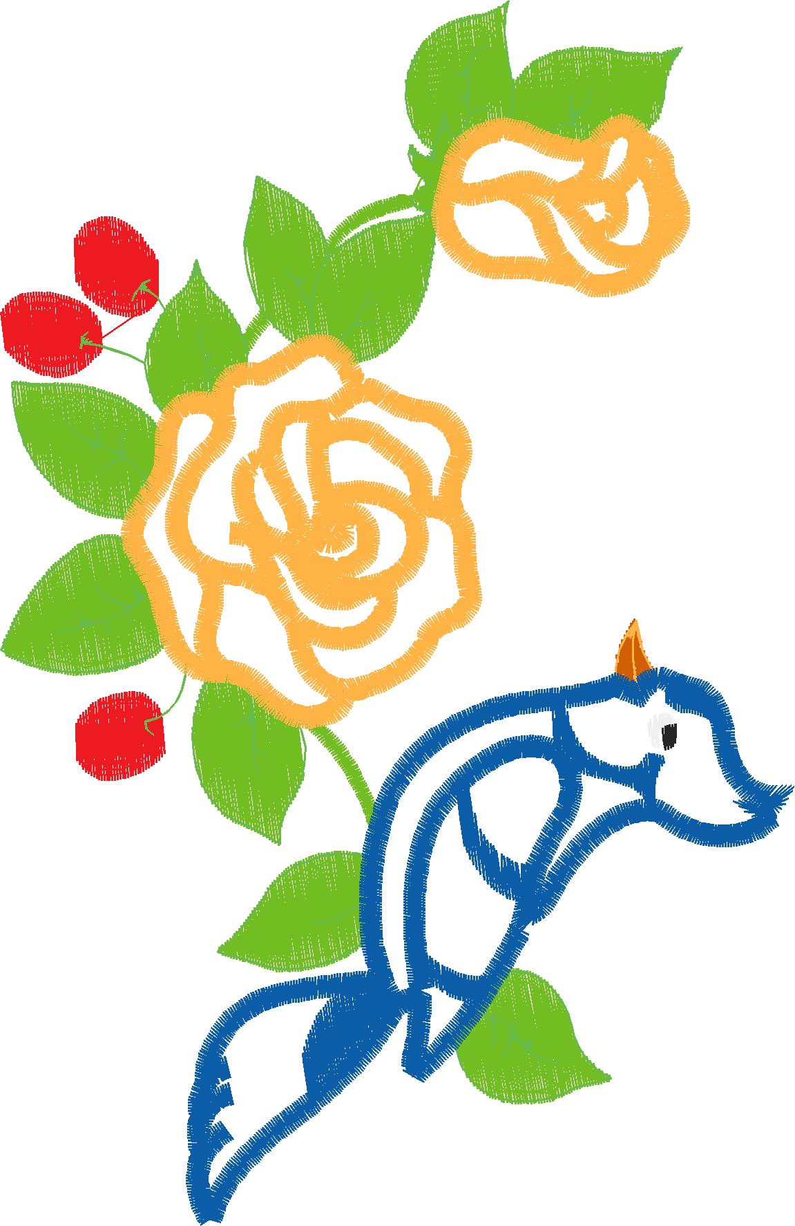 Applique - Birds & Flowers 1 (2)