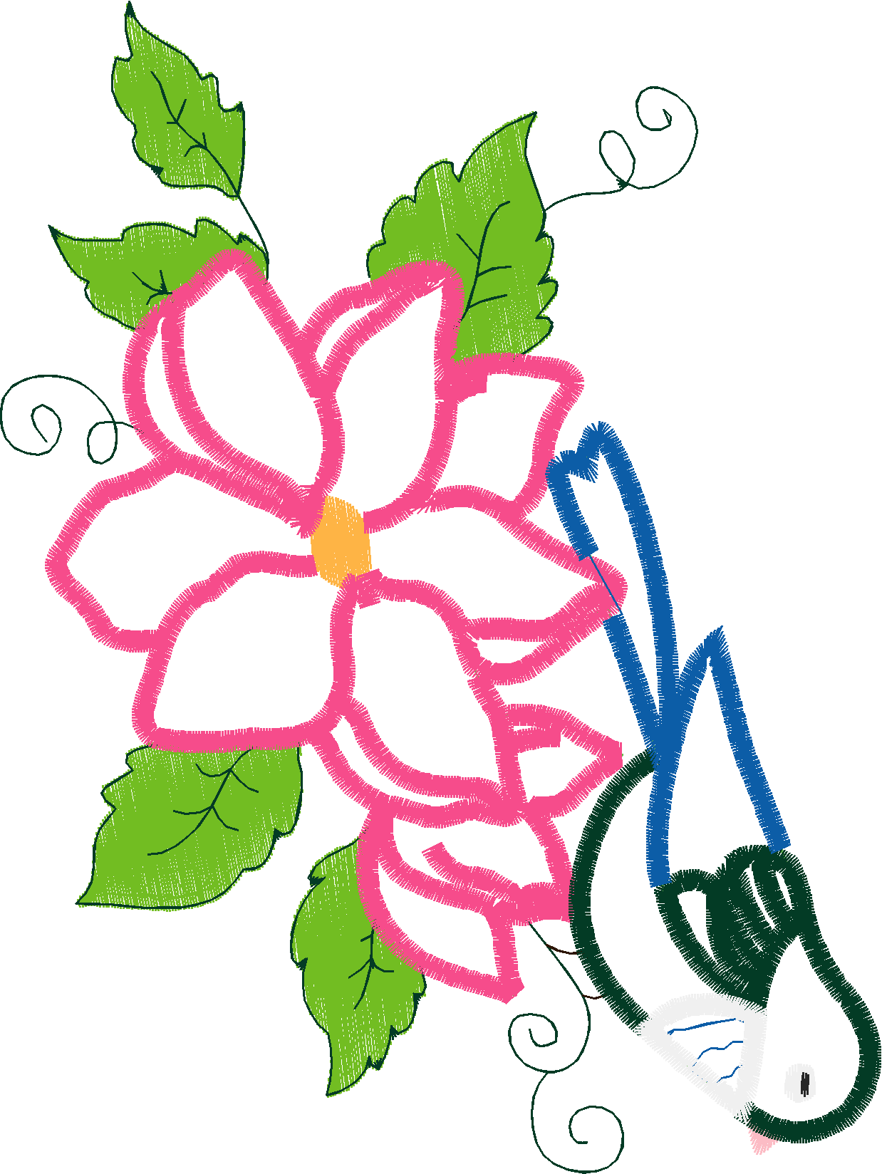 Applique - Birds & Flowers 1 (3)