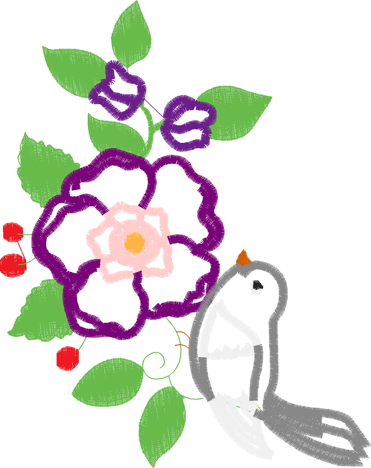 Applique - Birds & Flowers 1 (5)