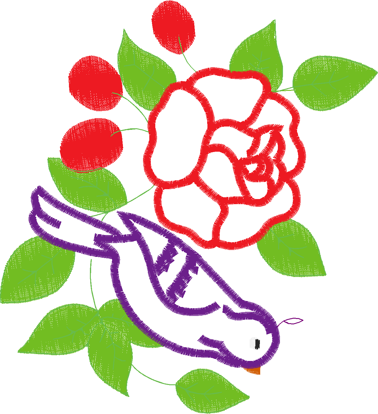 Applique - Birds & Flowers 1 (8)