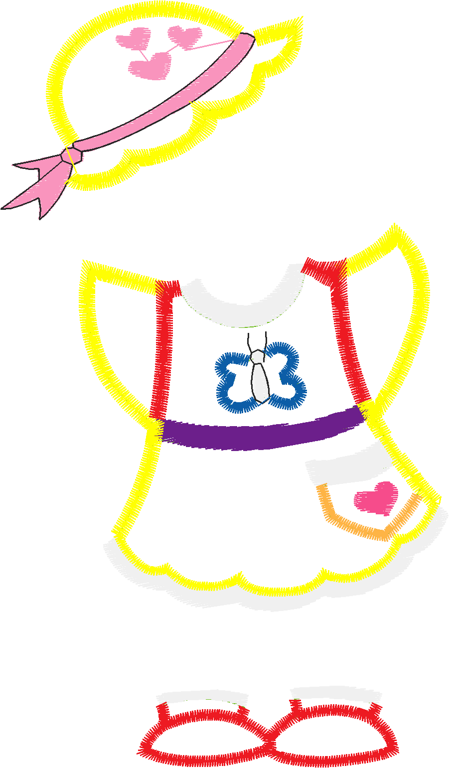 Applique - Chickie Dolls  (4)