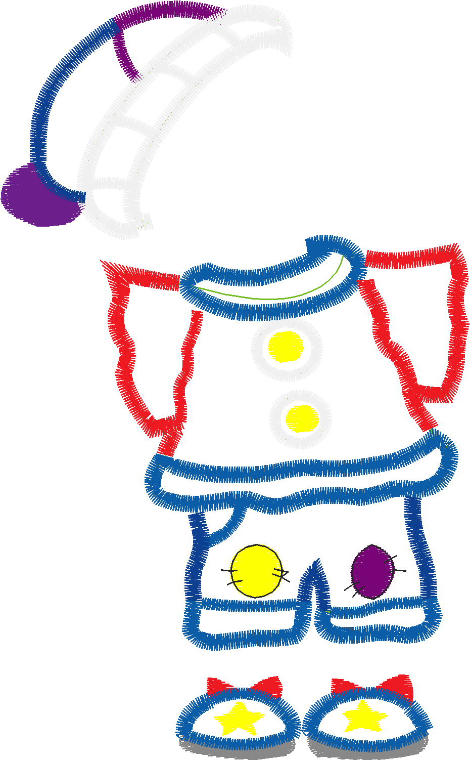 Applique - Chickie Dolls  (5)