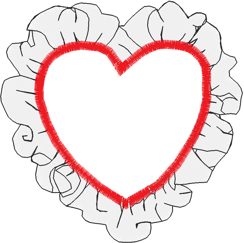 Applique - Decorative Hearts  (10)