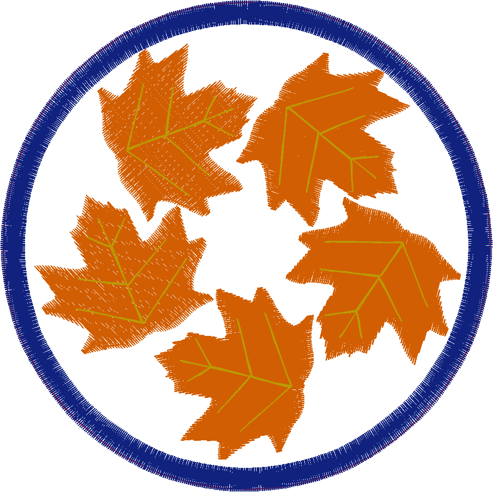 Applique - Fall Leaves Coasters  (8)