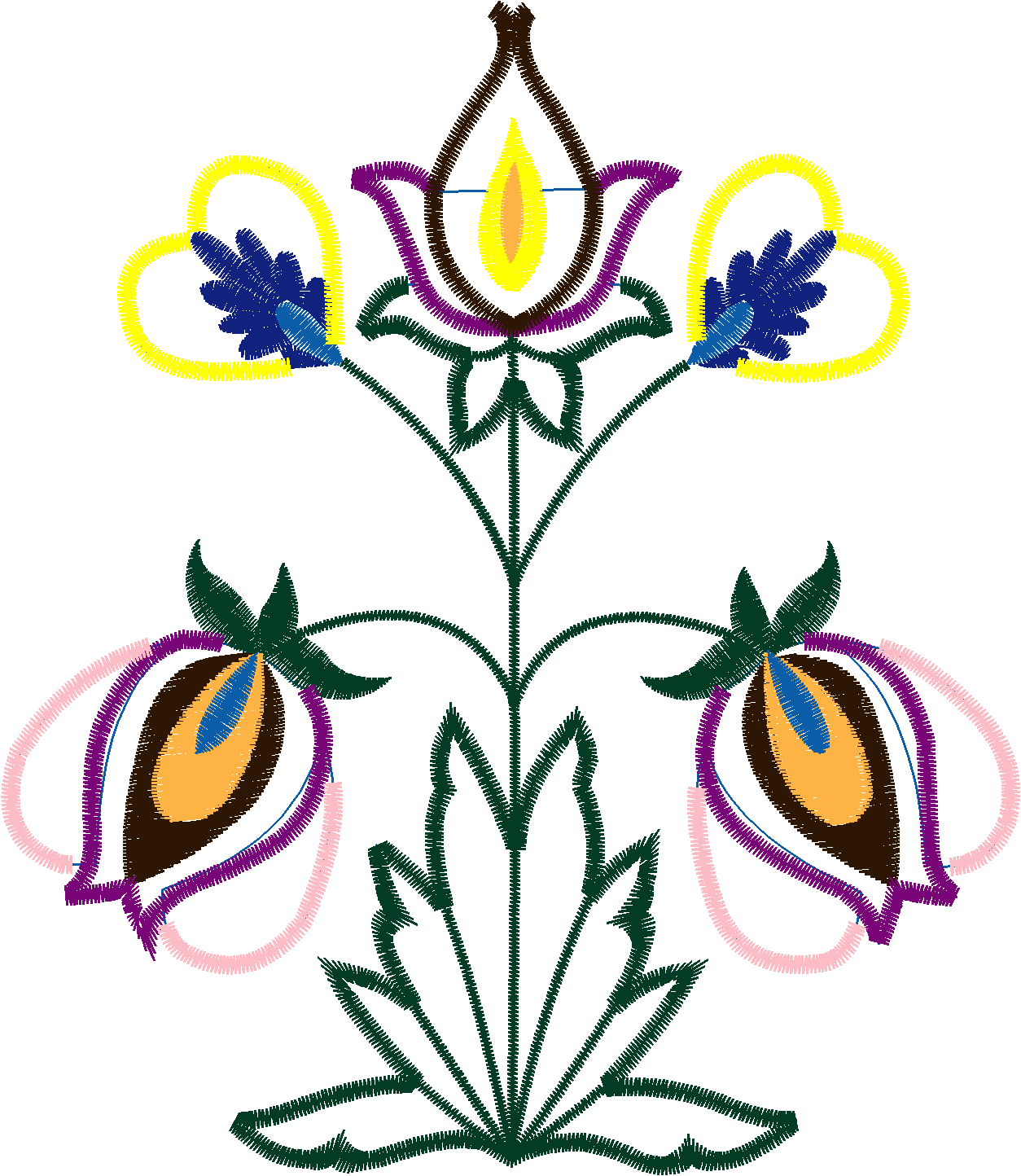 Appfolkartflowers_002_5x7