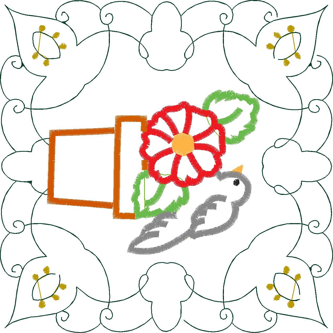 Applique - Garden Quilt  (10)