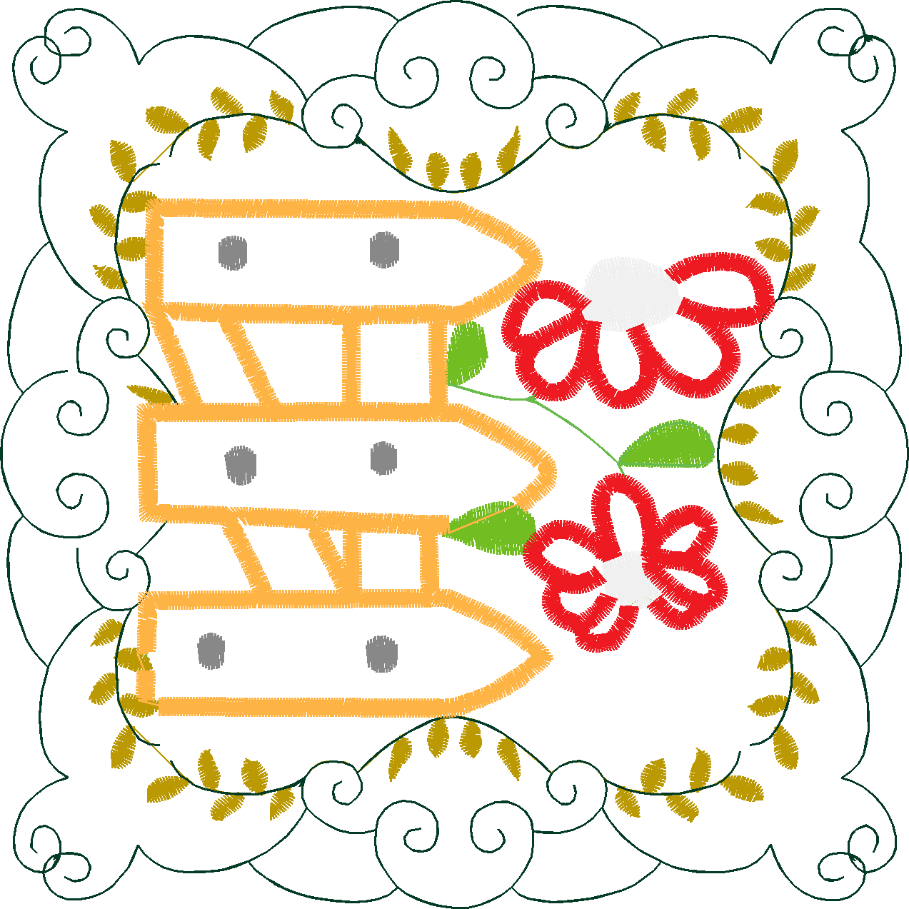 Applique - Garden Quilt  (12)