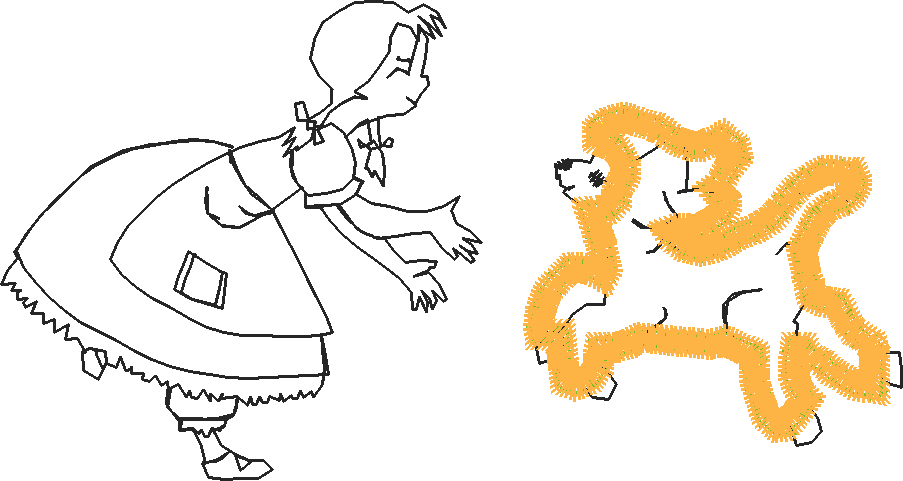 Applique - Girl With Lamb  (6)