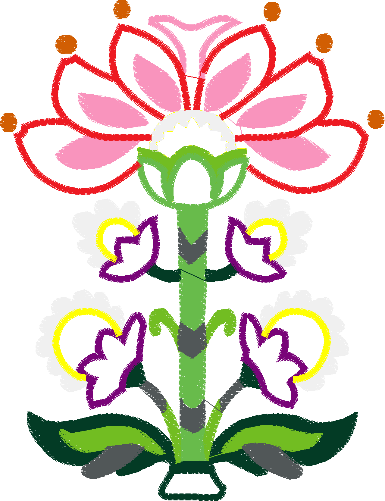 Applique - Jacobean Flowers  (1)