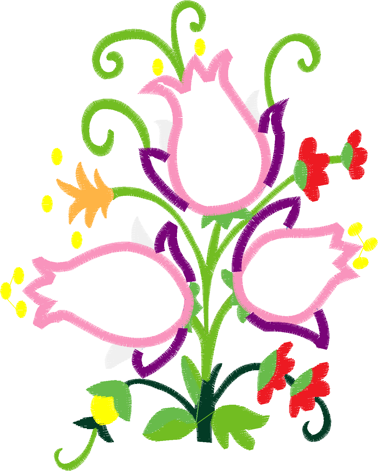 Applique - Jacobean Flowers  (9)