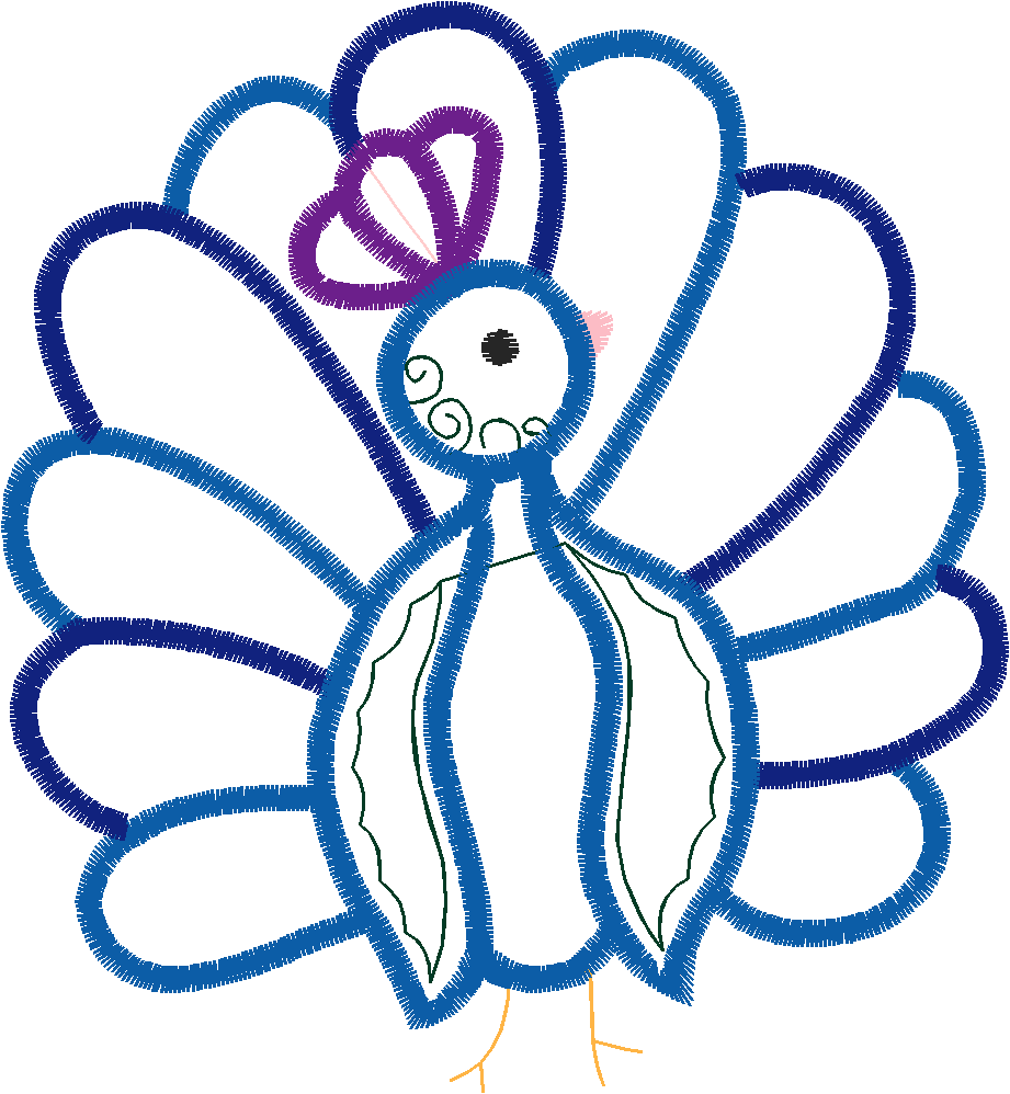 Applique - Peacocks  (1)