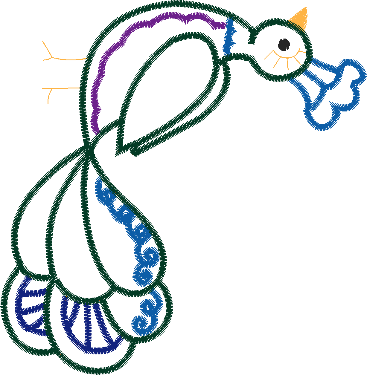 Applique - Peacocks  (10)