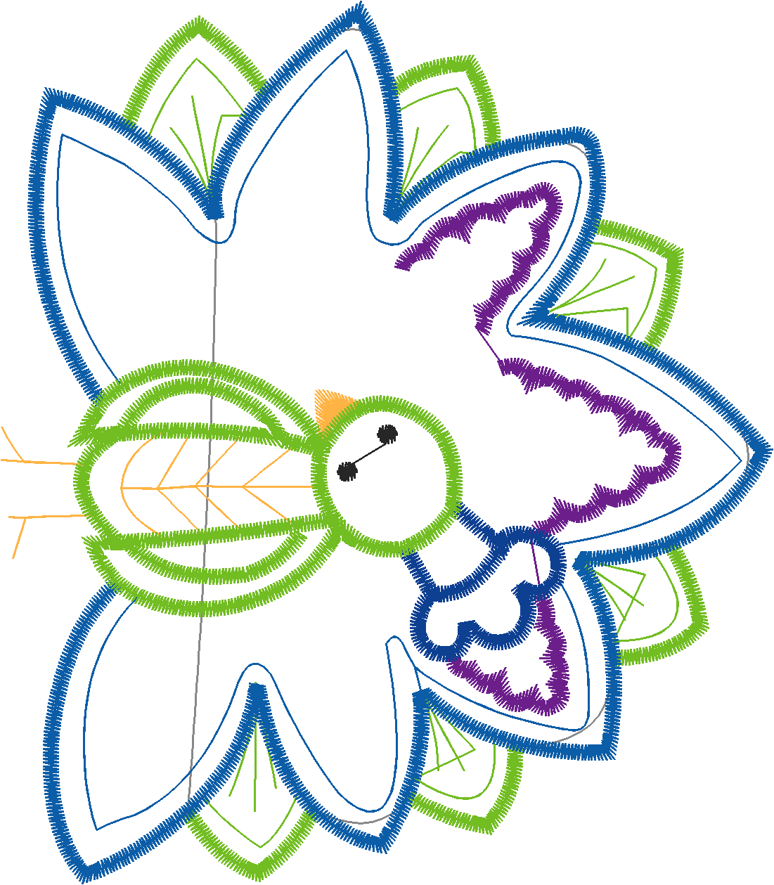 Applique - Peacocks  (18)