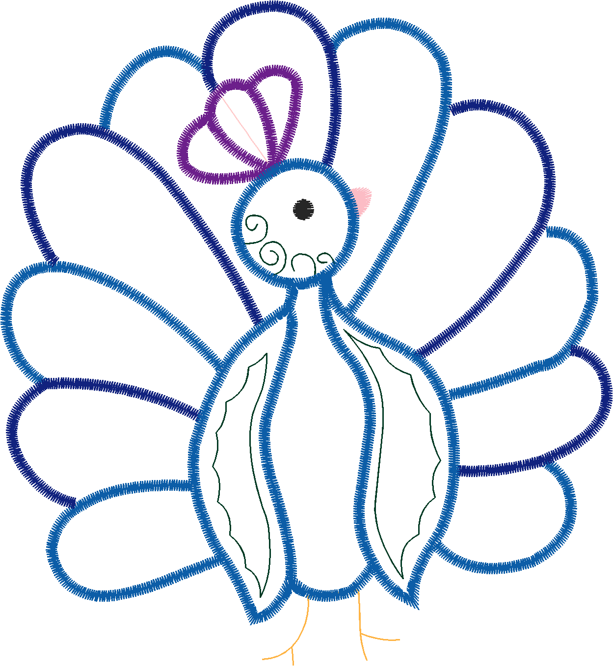 Applique - Peacocks  (2)