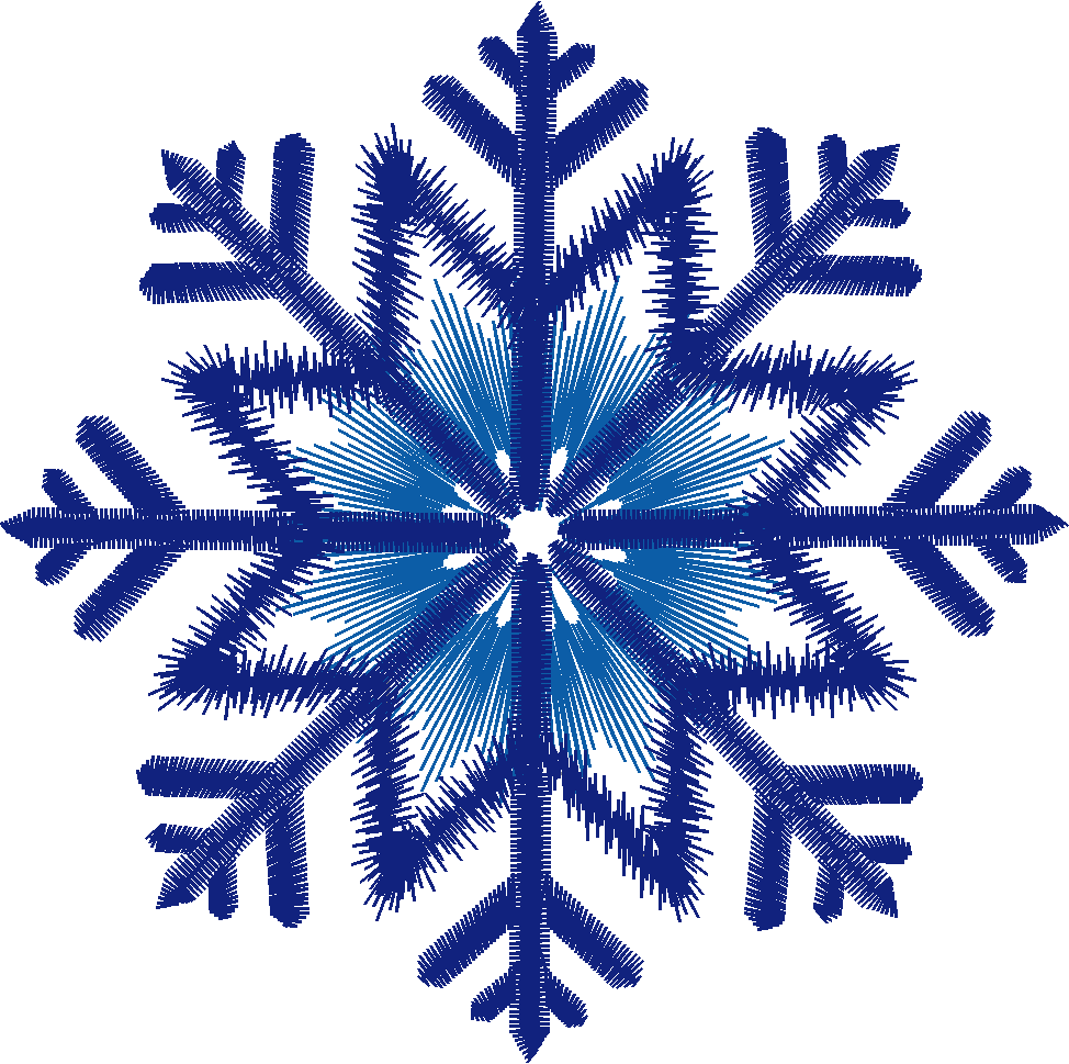 Fuzzy Snowflake Applique