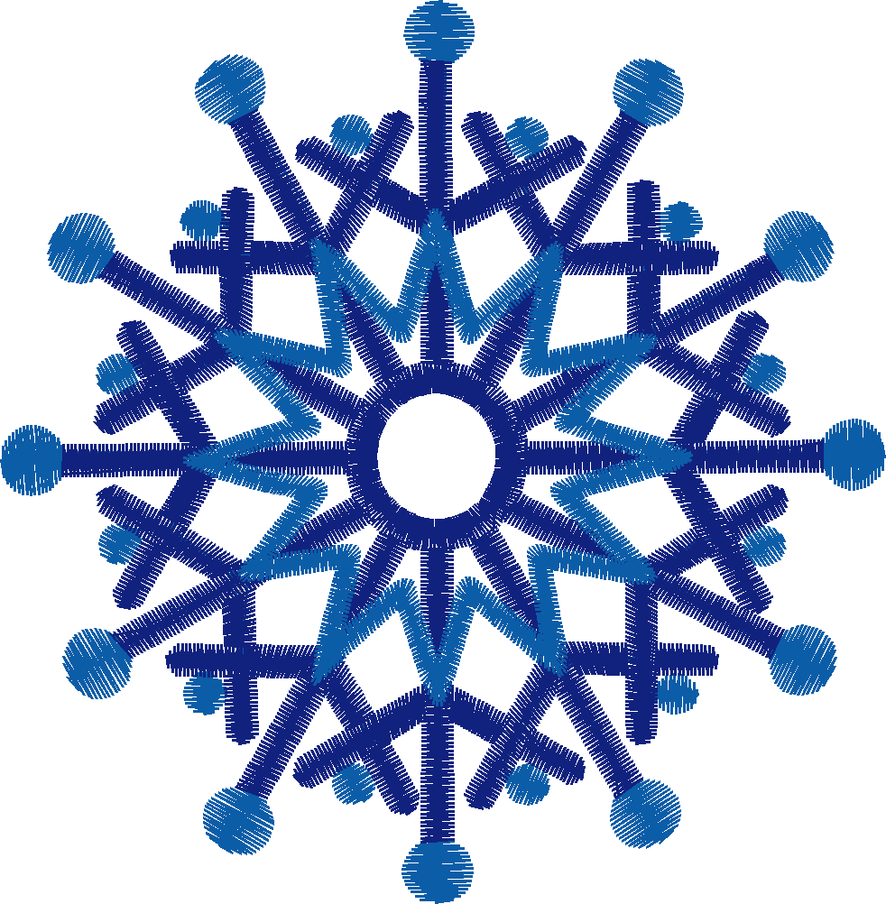 Snowflake Many Balls Applique