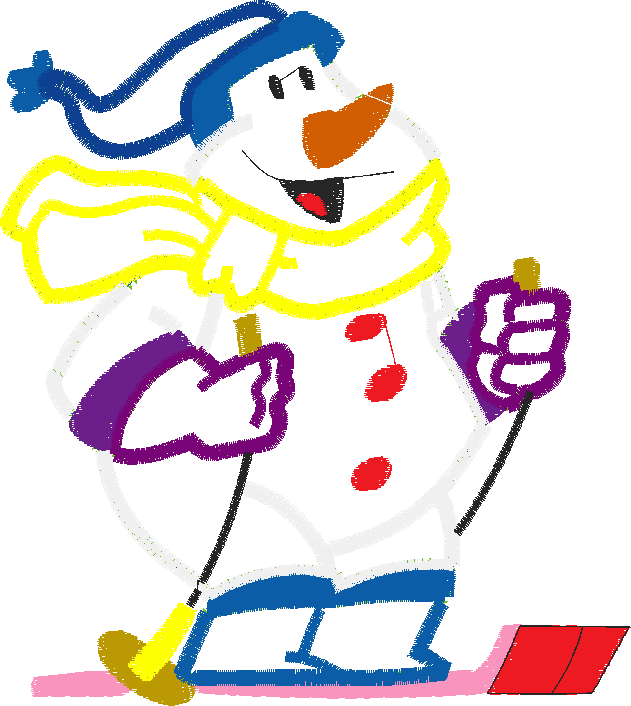 Applique - Snowmen  (3)