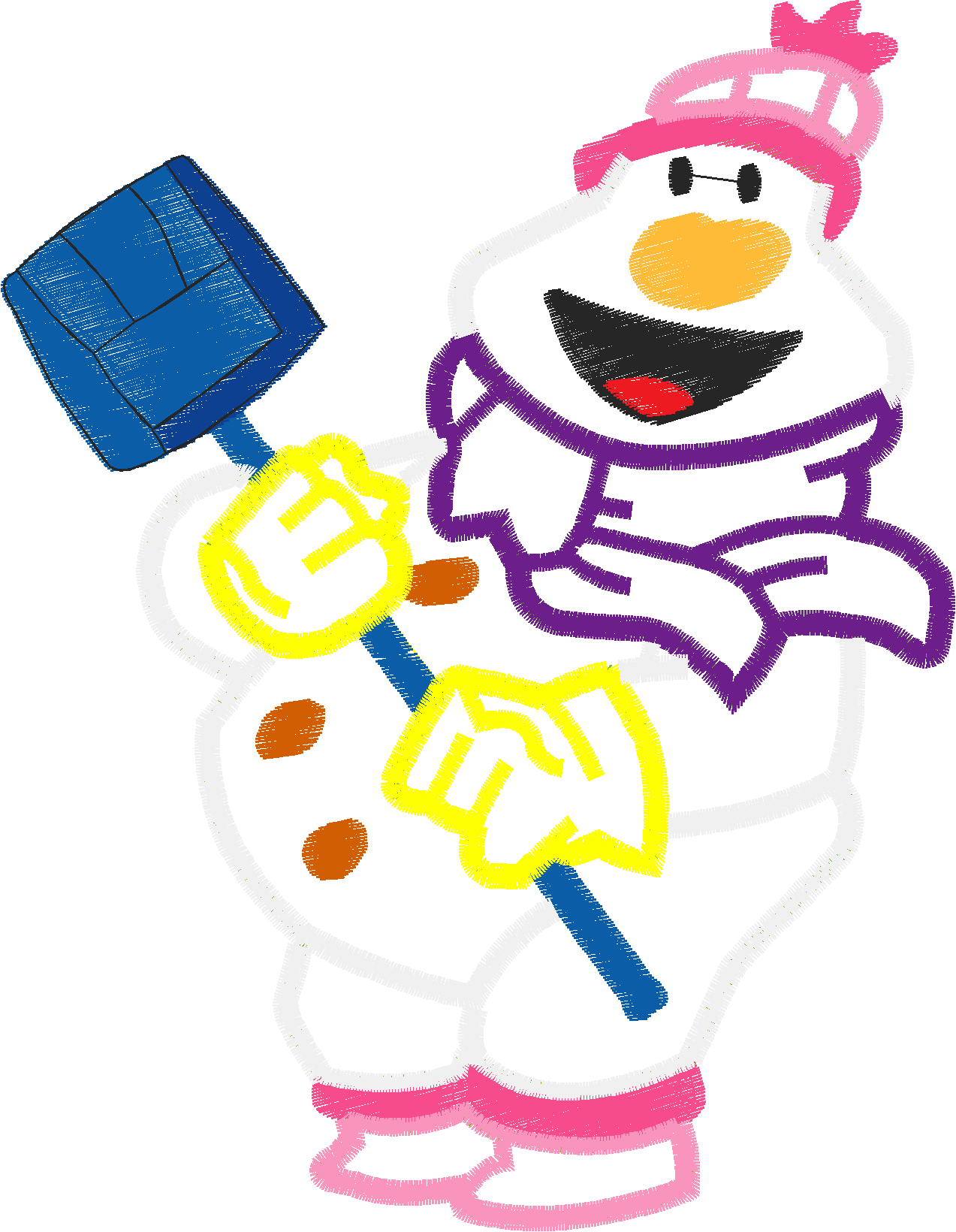 Applique - Snowmen  (7)