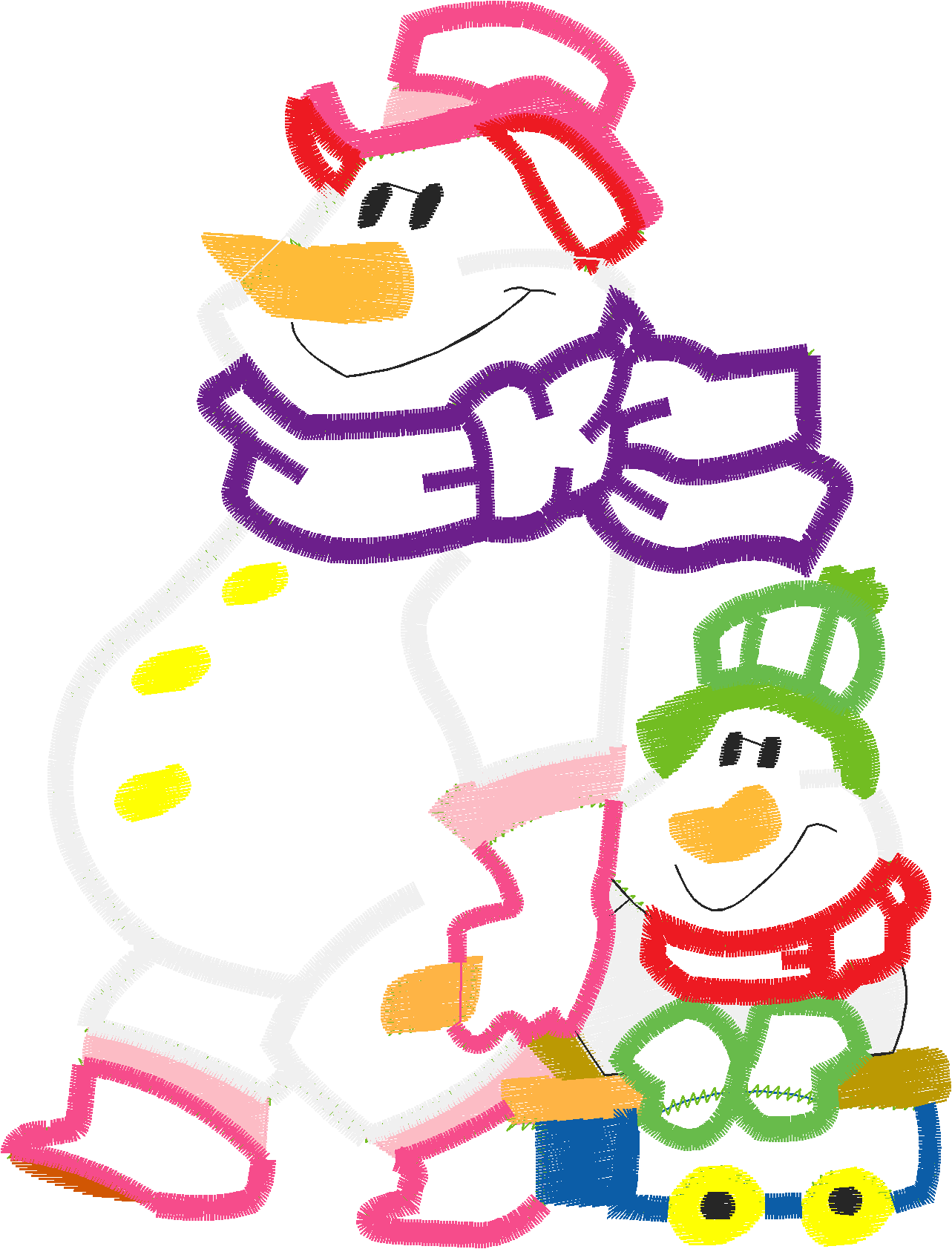 Applique - Snowmen  (8)