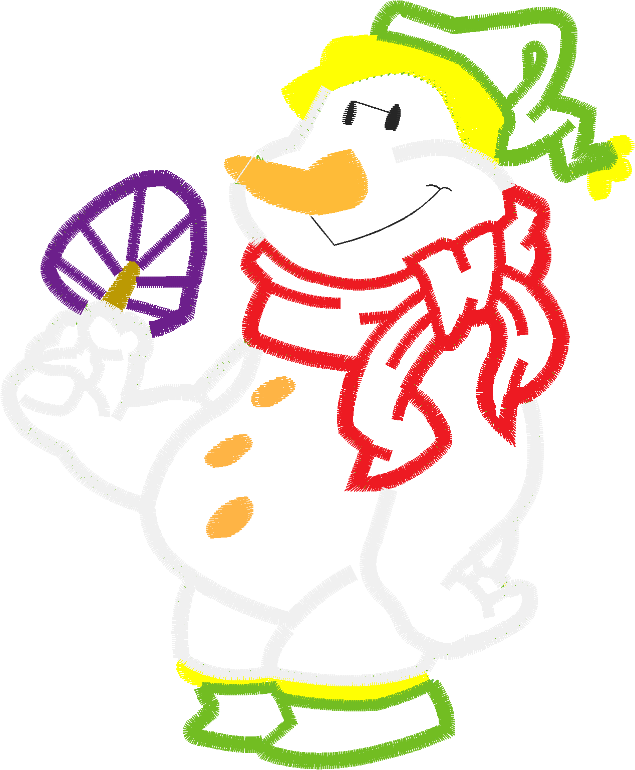 Applique - Snowmen  (9)