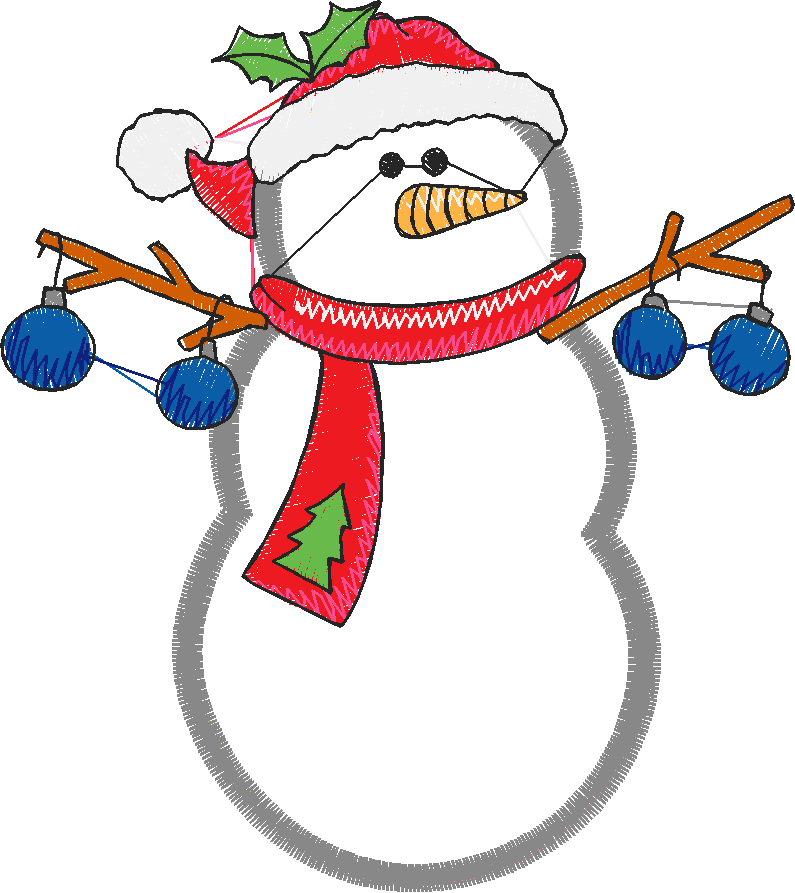 Applique - Snowmen 2  (15)