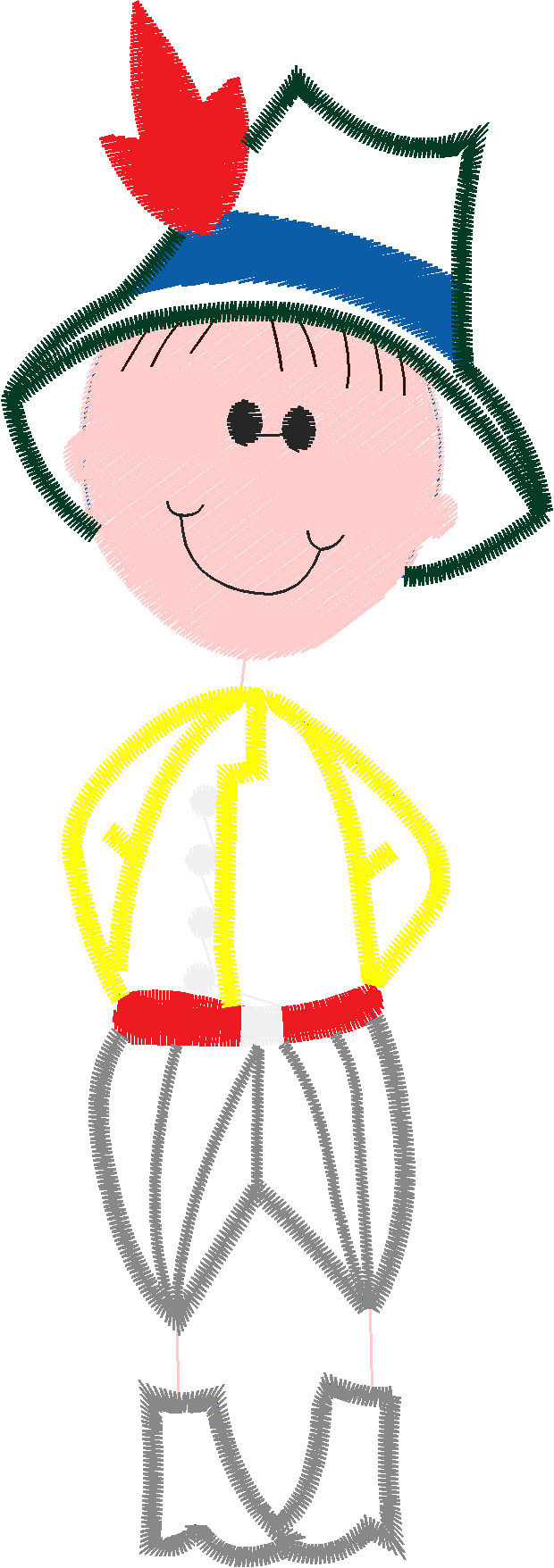 Applique - Stick Kids  (10)