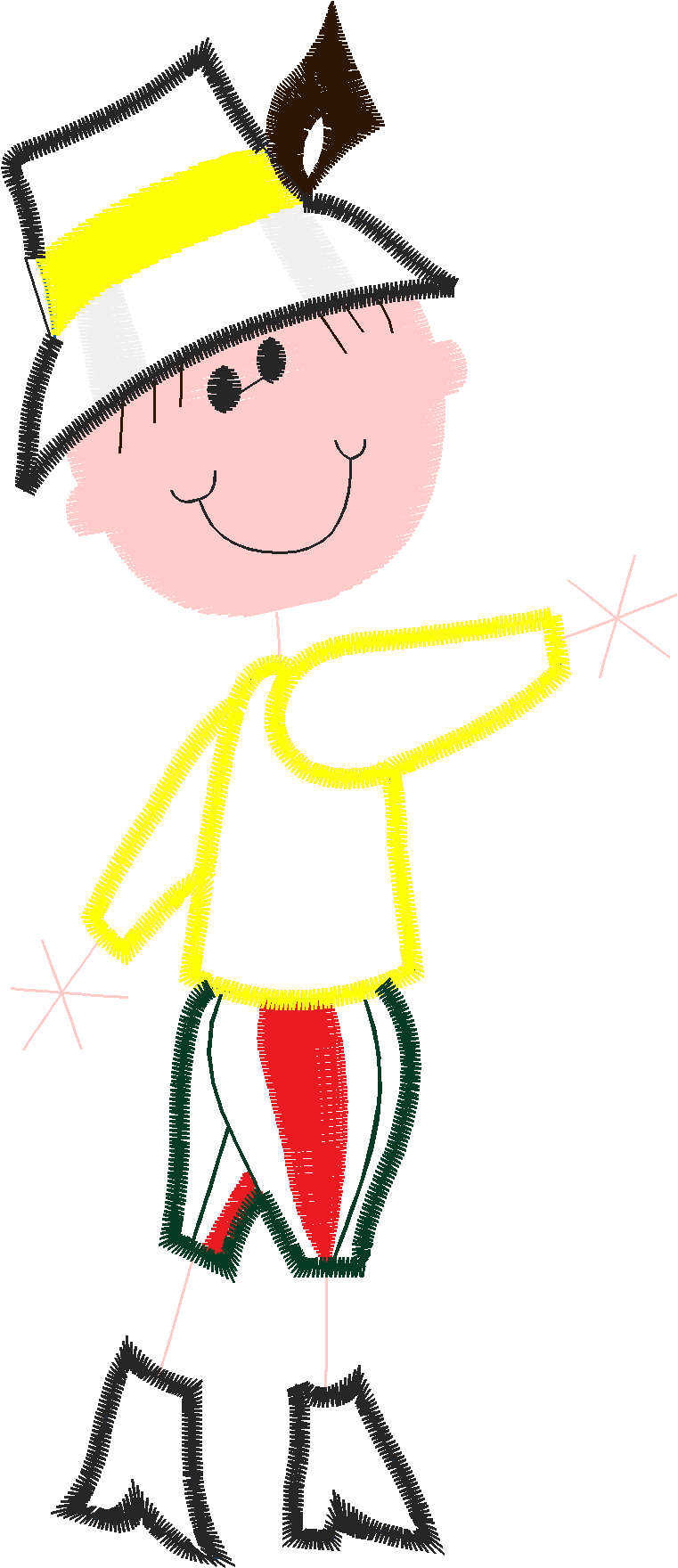 Applique - Stick Kids  (12)