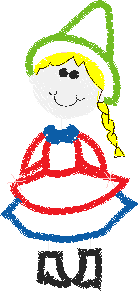 Applique - Stick Kids  (13)