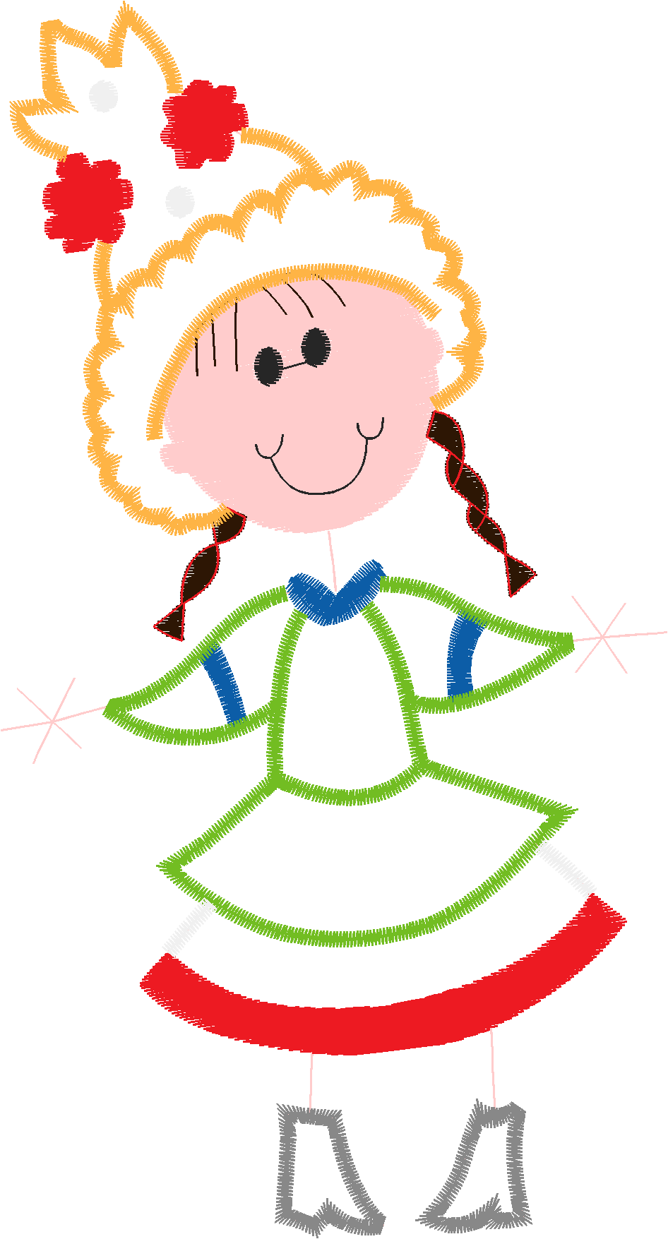 Applique - Stick Kids  (4)