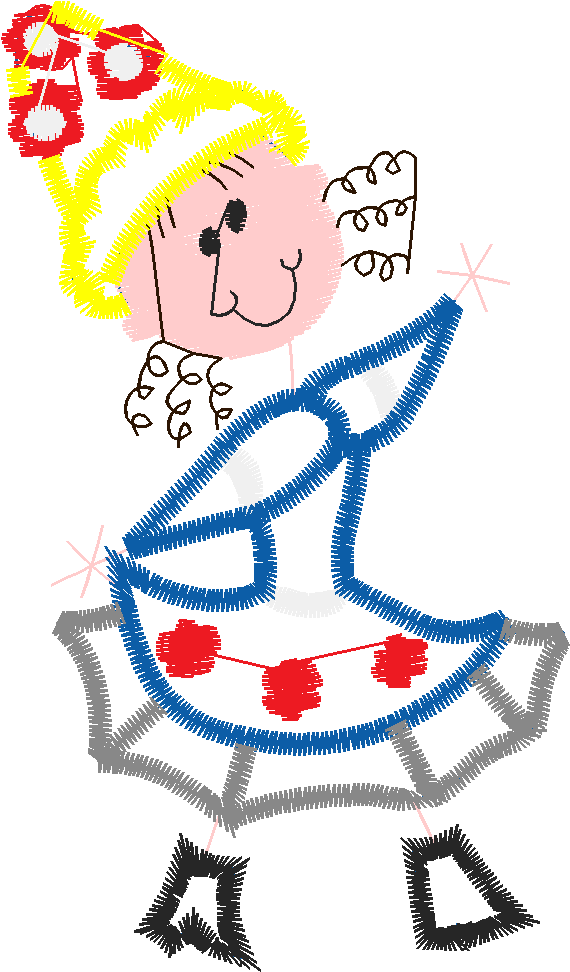 Applique - Stick Kids  (5)