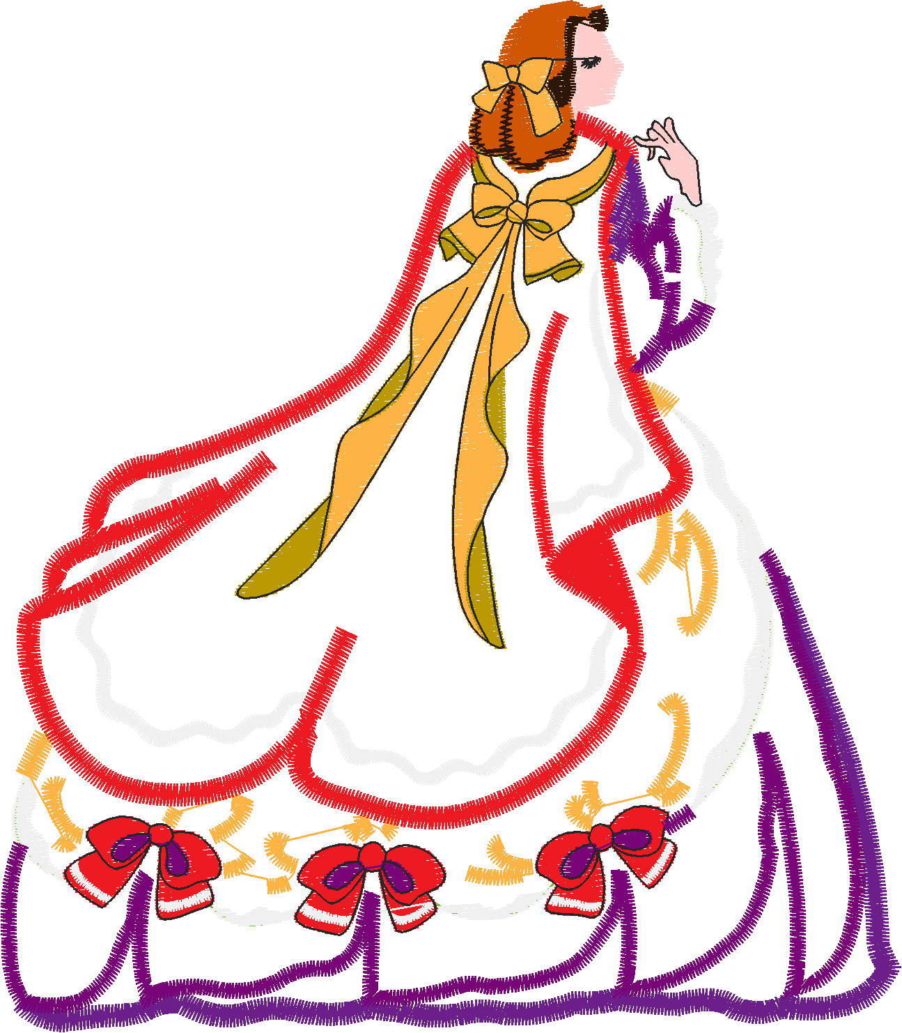 Applique - Victorian Ladies (5)