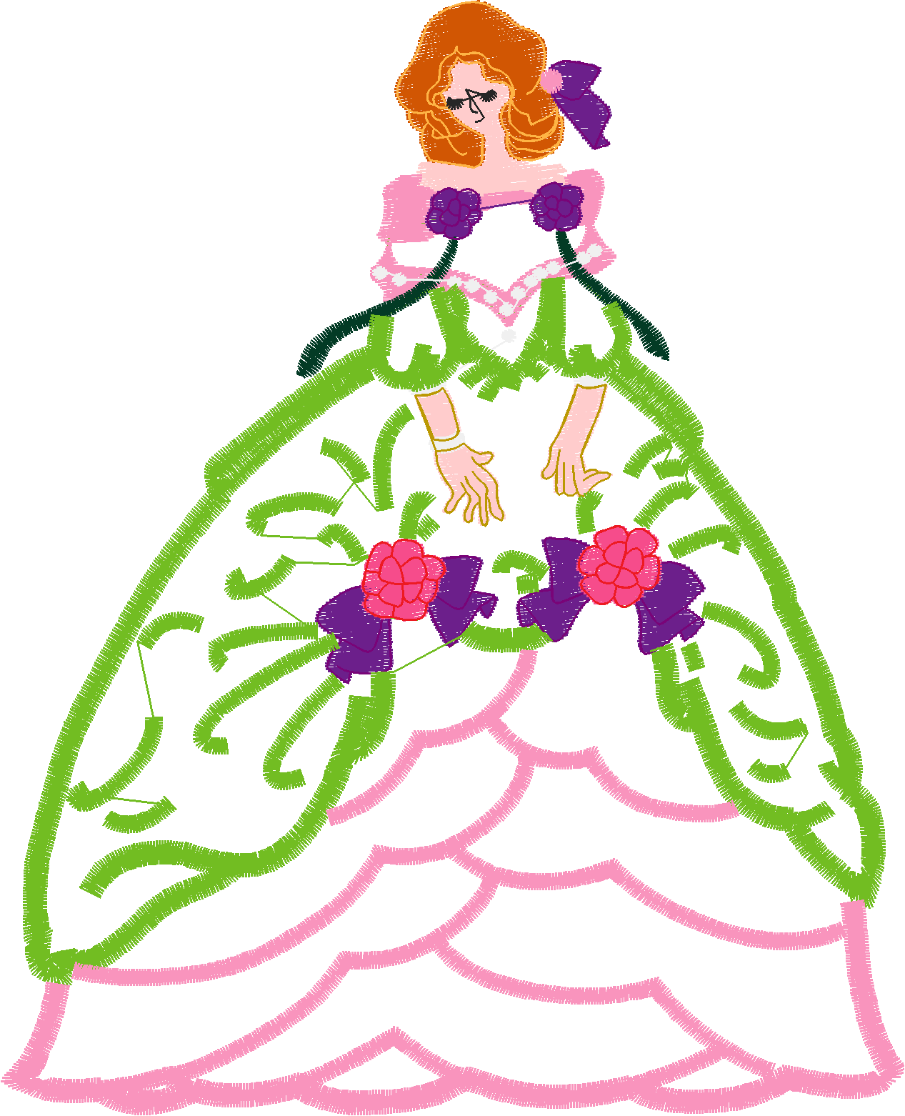 Applique - Victorian Ladies (6)