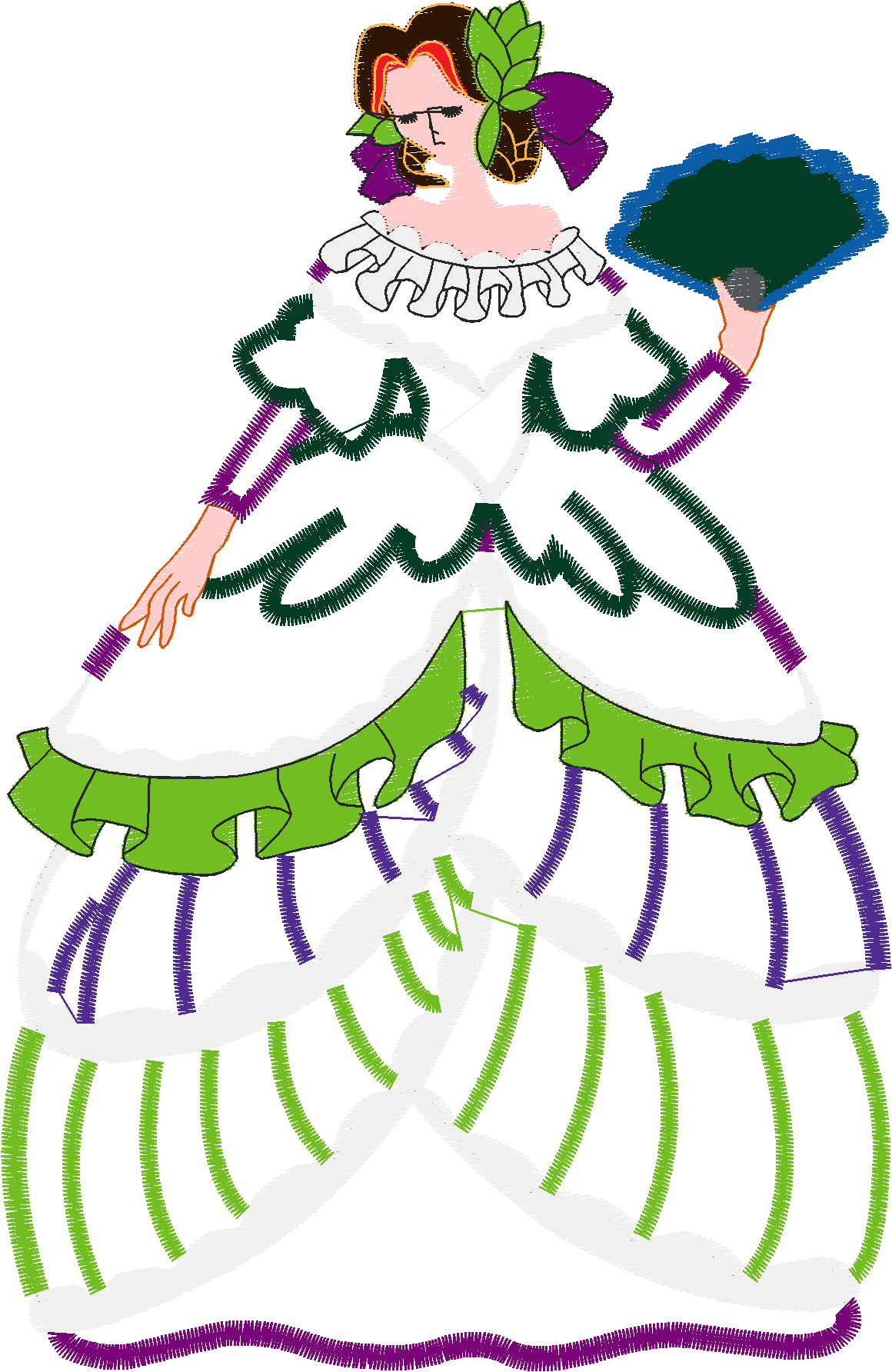 Applique - Victorian Ladies (7)