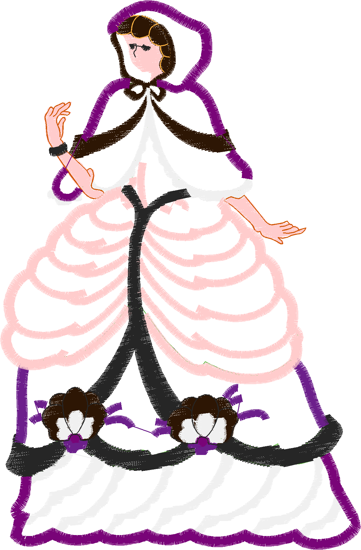 Applique - Victorian Ladies (8)