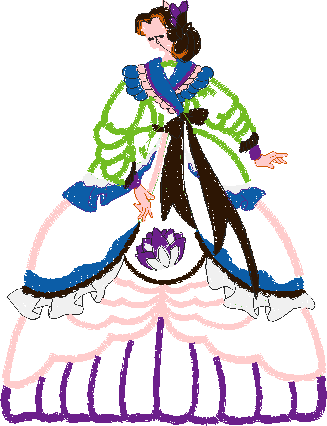 Applique - Victorian Ladies (9)