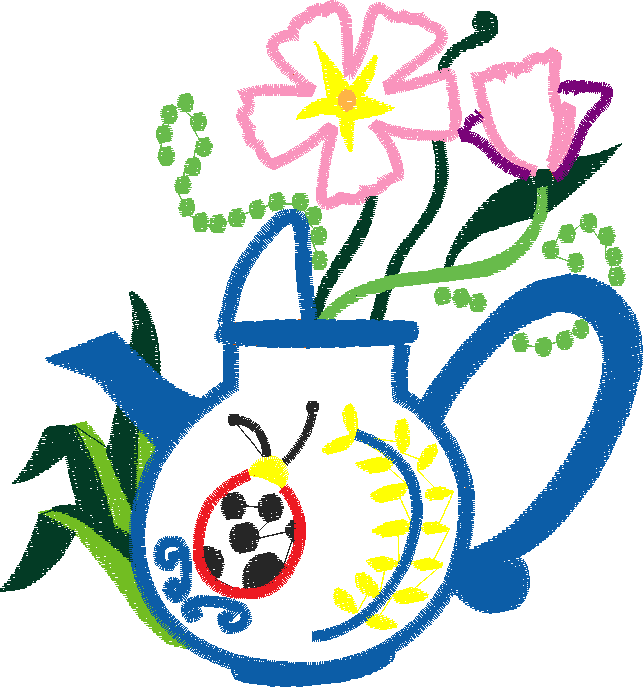 Applique - Watering Cans  (1)