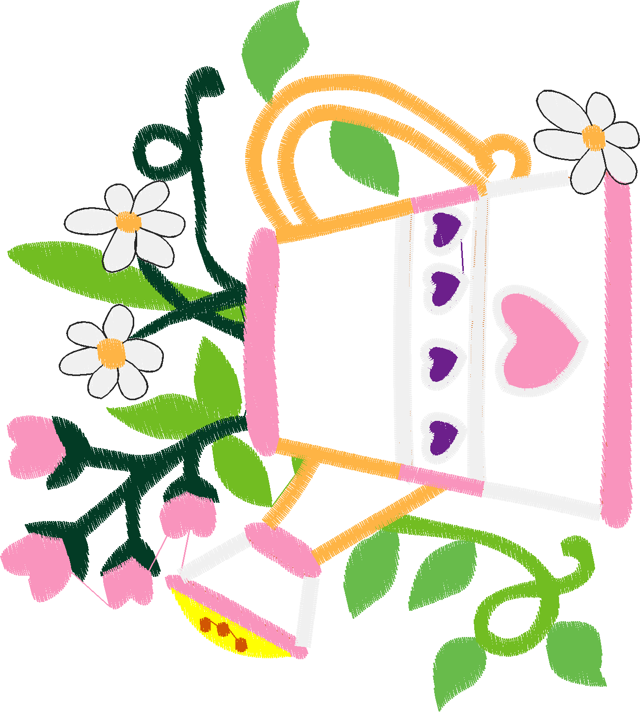 Applique - Watering Cans  (10)