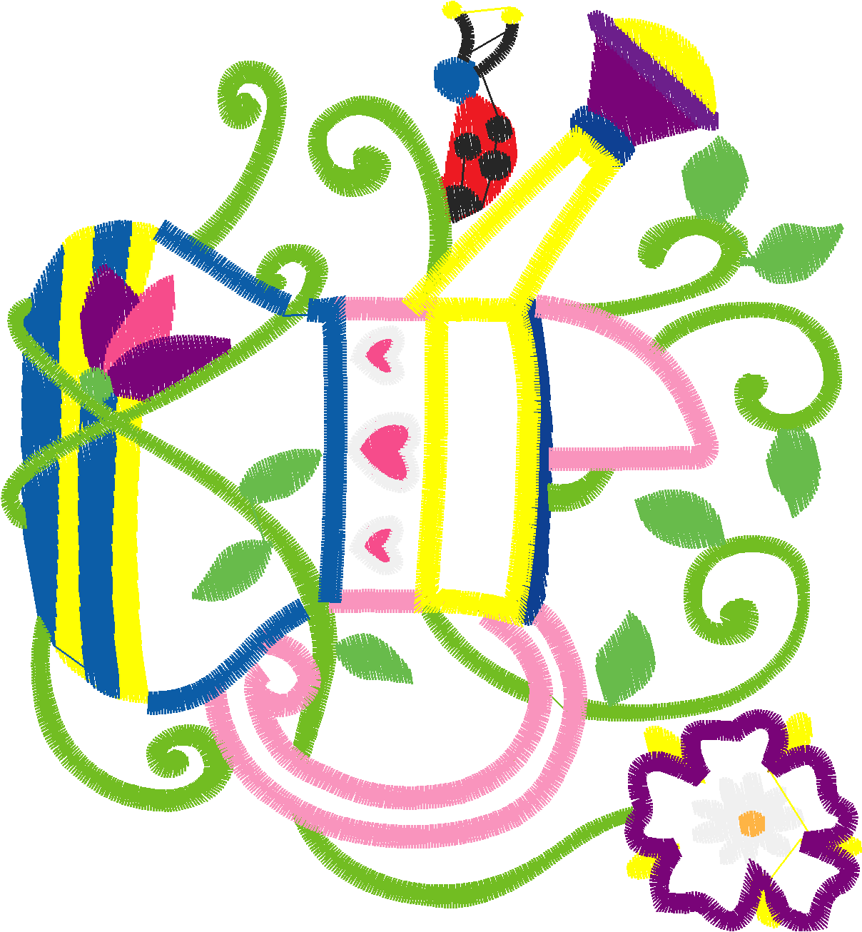 Applique - Watering Cans  (2)