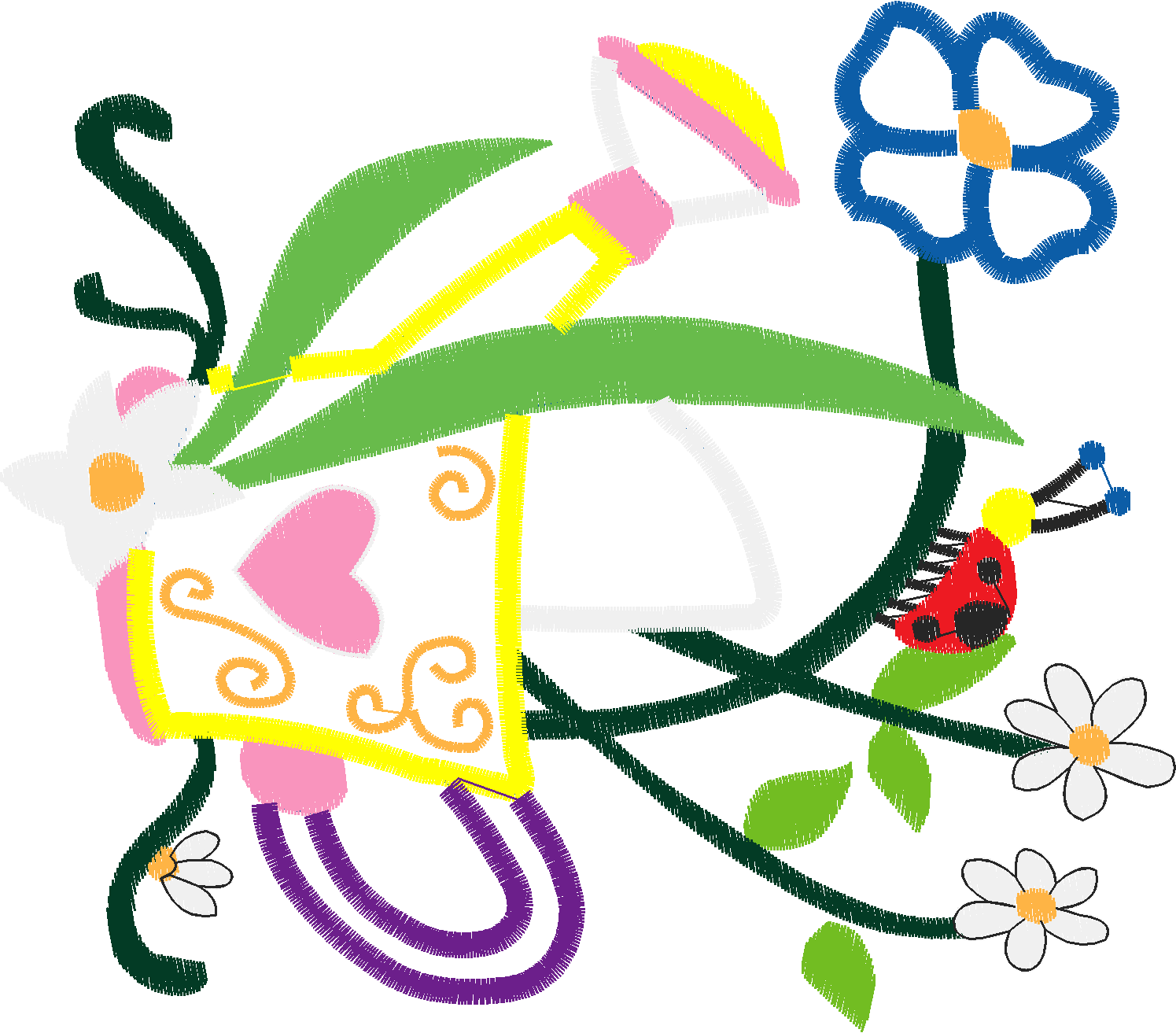 Applique - Watering Cans  (4)