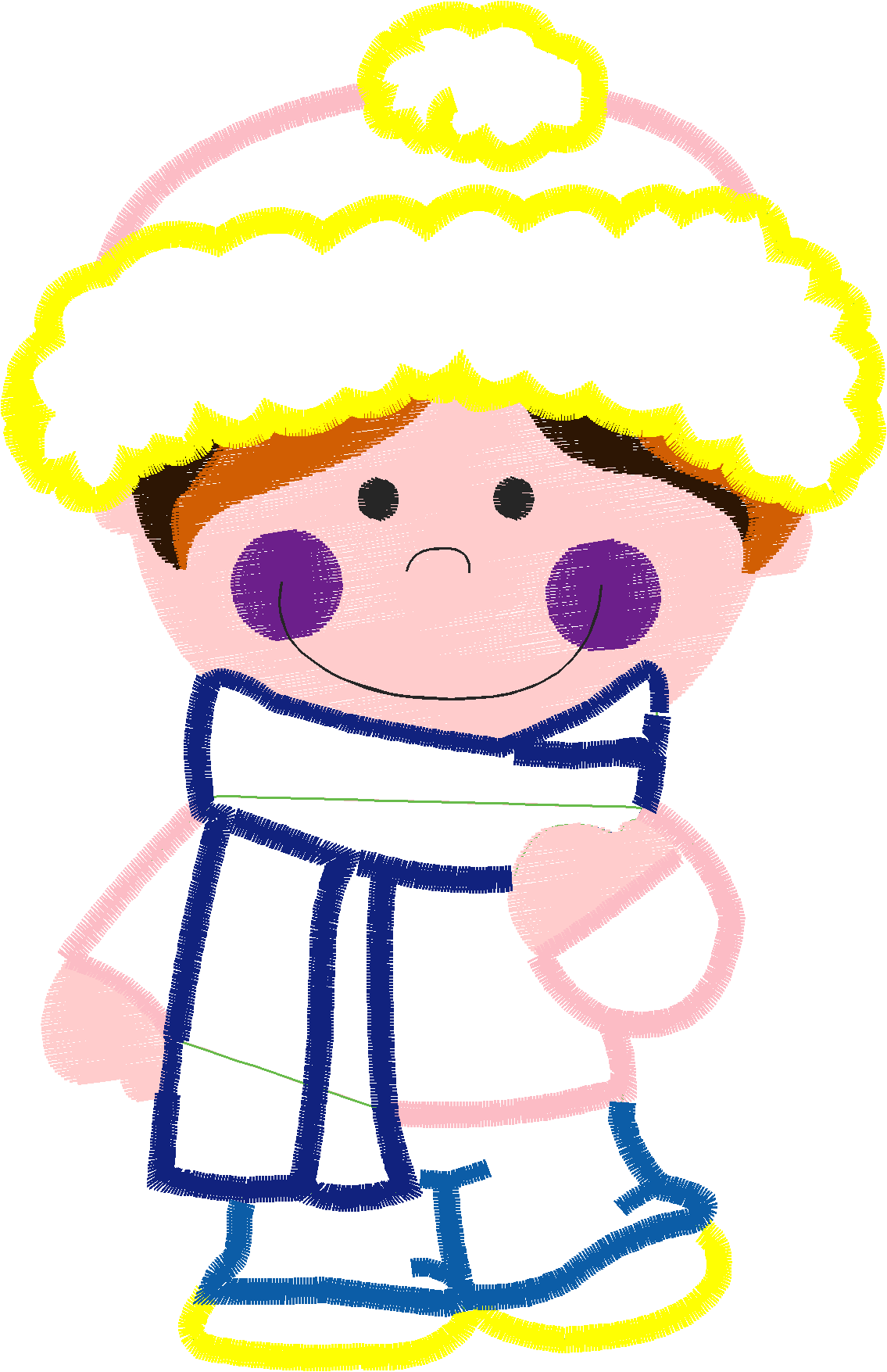 Applique - Winter Kids  (10)