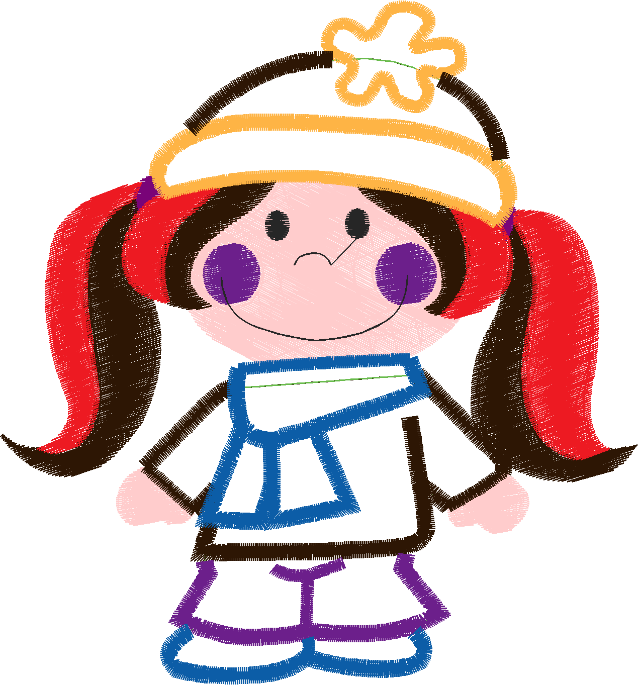 Applique - Winter Kids  (3)