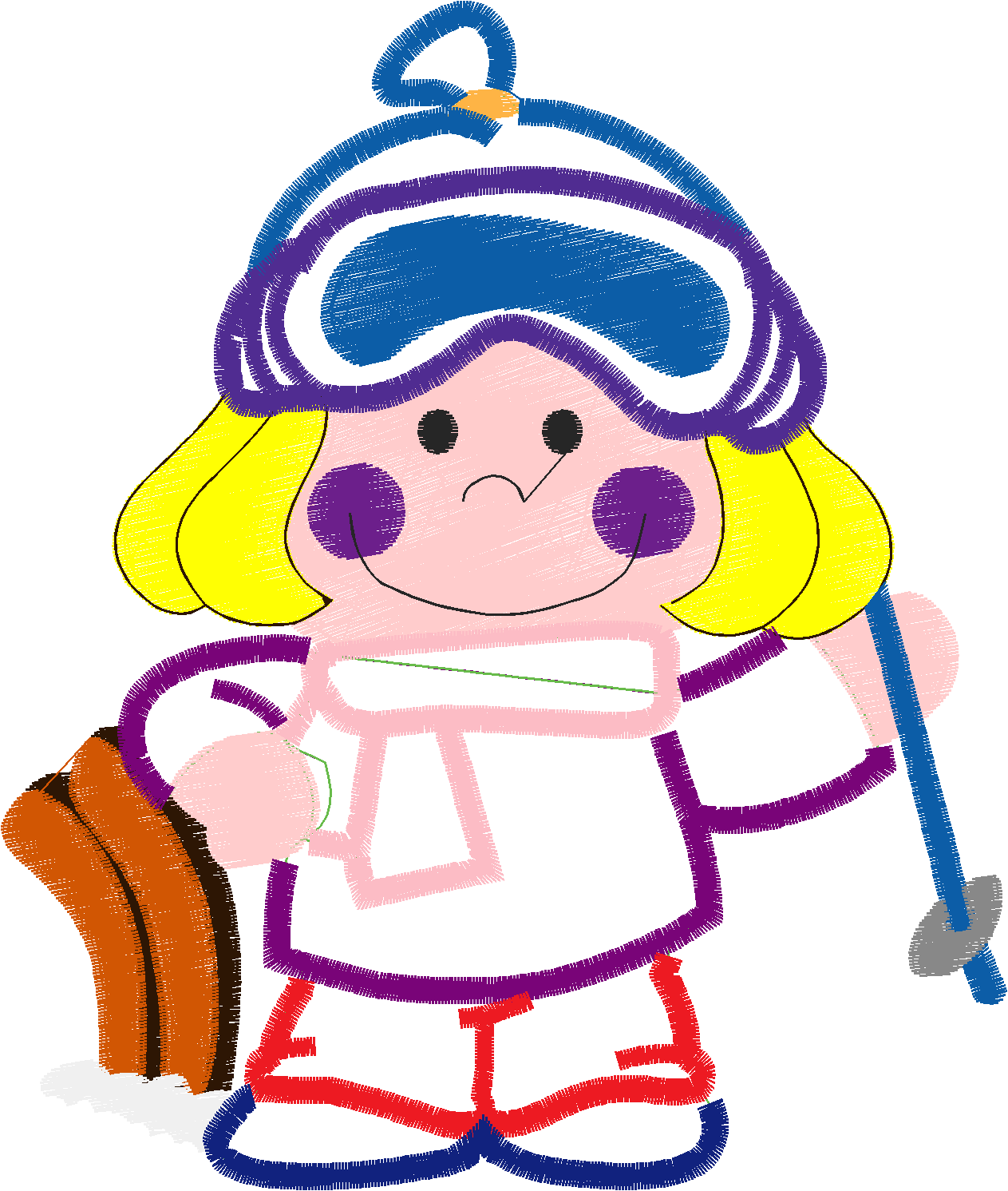 Applique - Winter Kids  (5)