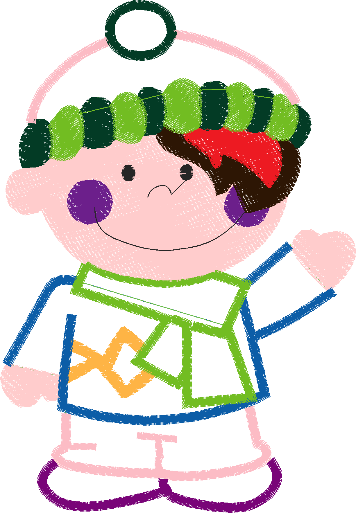 Applique - Winter Kids  (6)