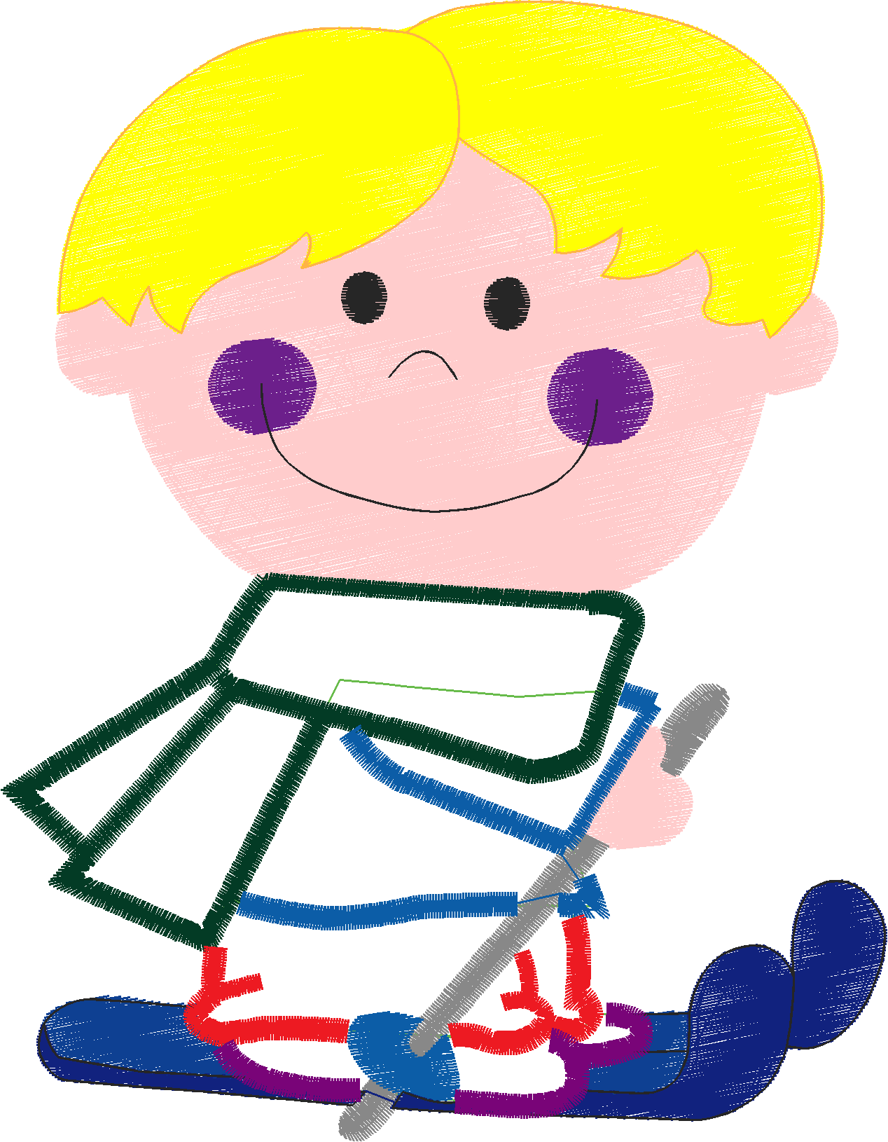 Applique - Winter Kids  (8)