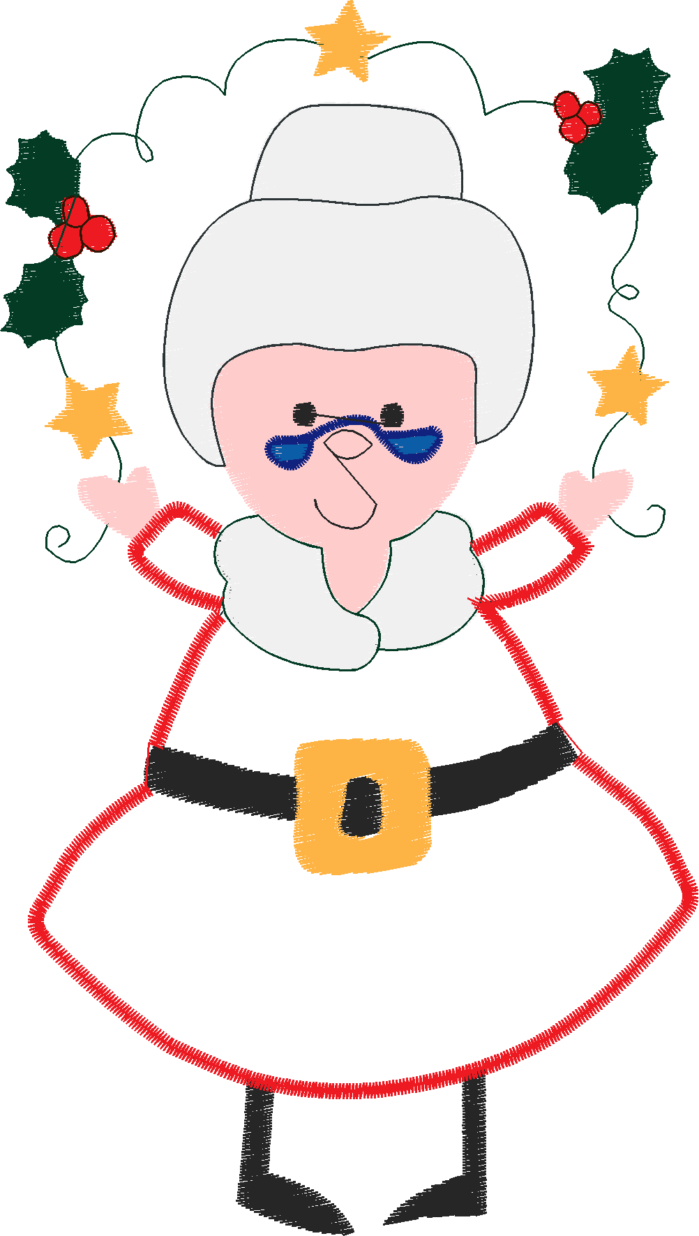 Applique - Mrs Santa  (12)