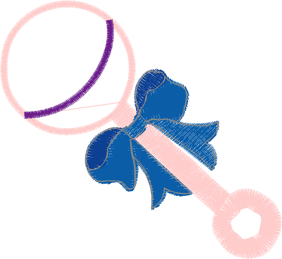 Baby Rattle Applique Freebie